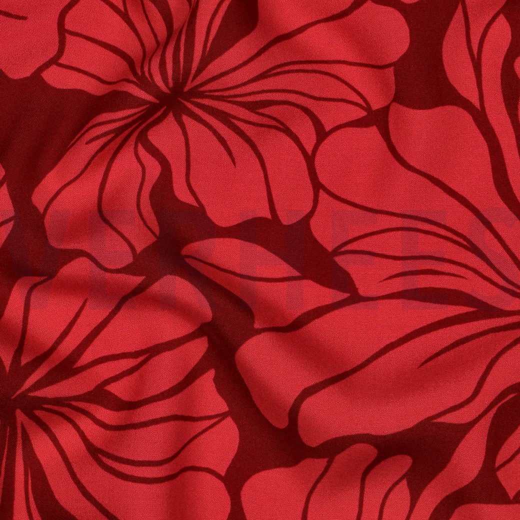 VISCOSE RADIANCE FLEURS ROUGE #7