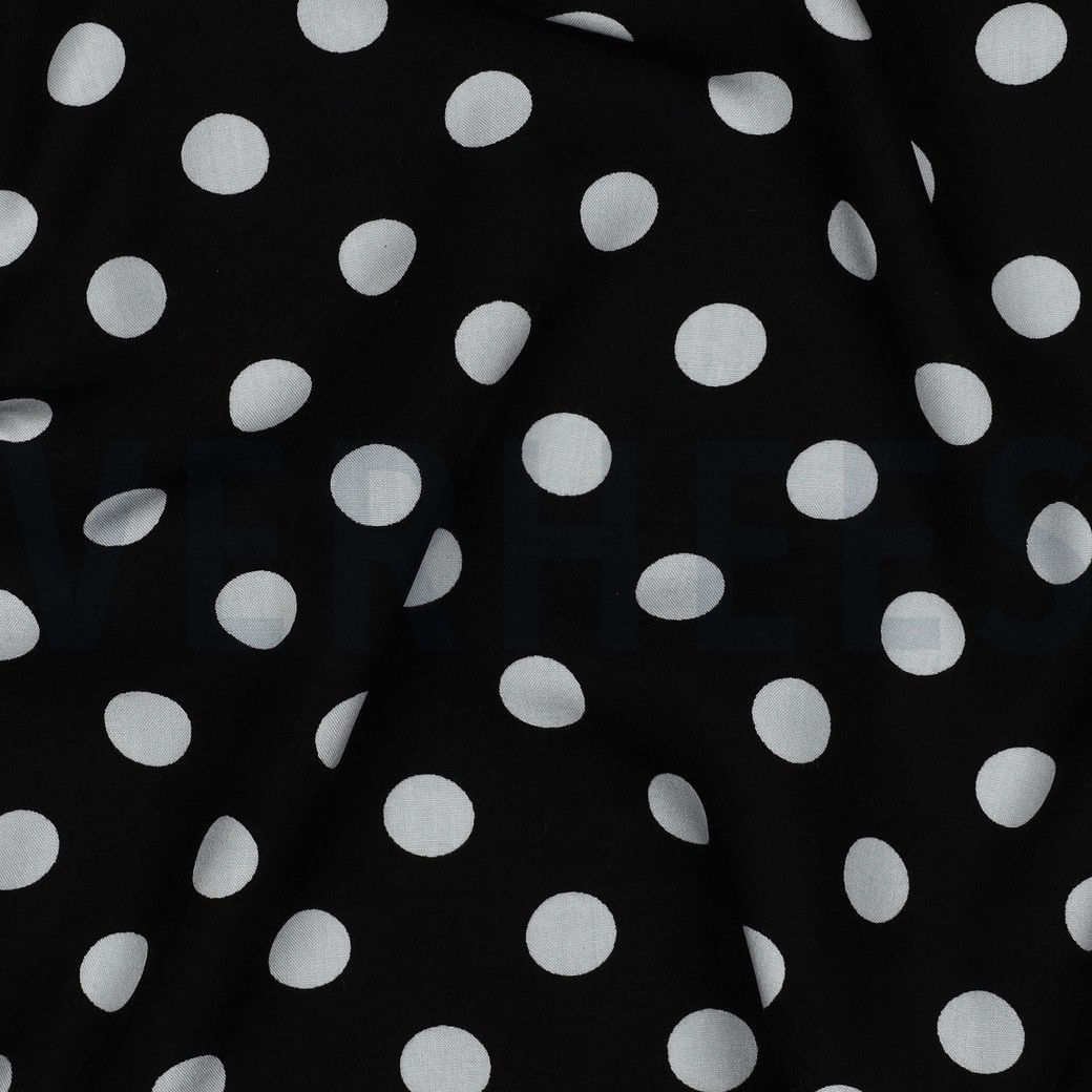 VISCOSE RADIANCE POLKA DOTS BLACK #7