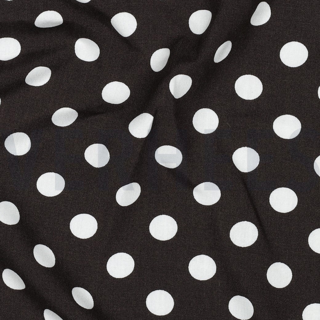 VISCOSE RADIANCE POLKA DOTS DONKERBRUIN #7
