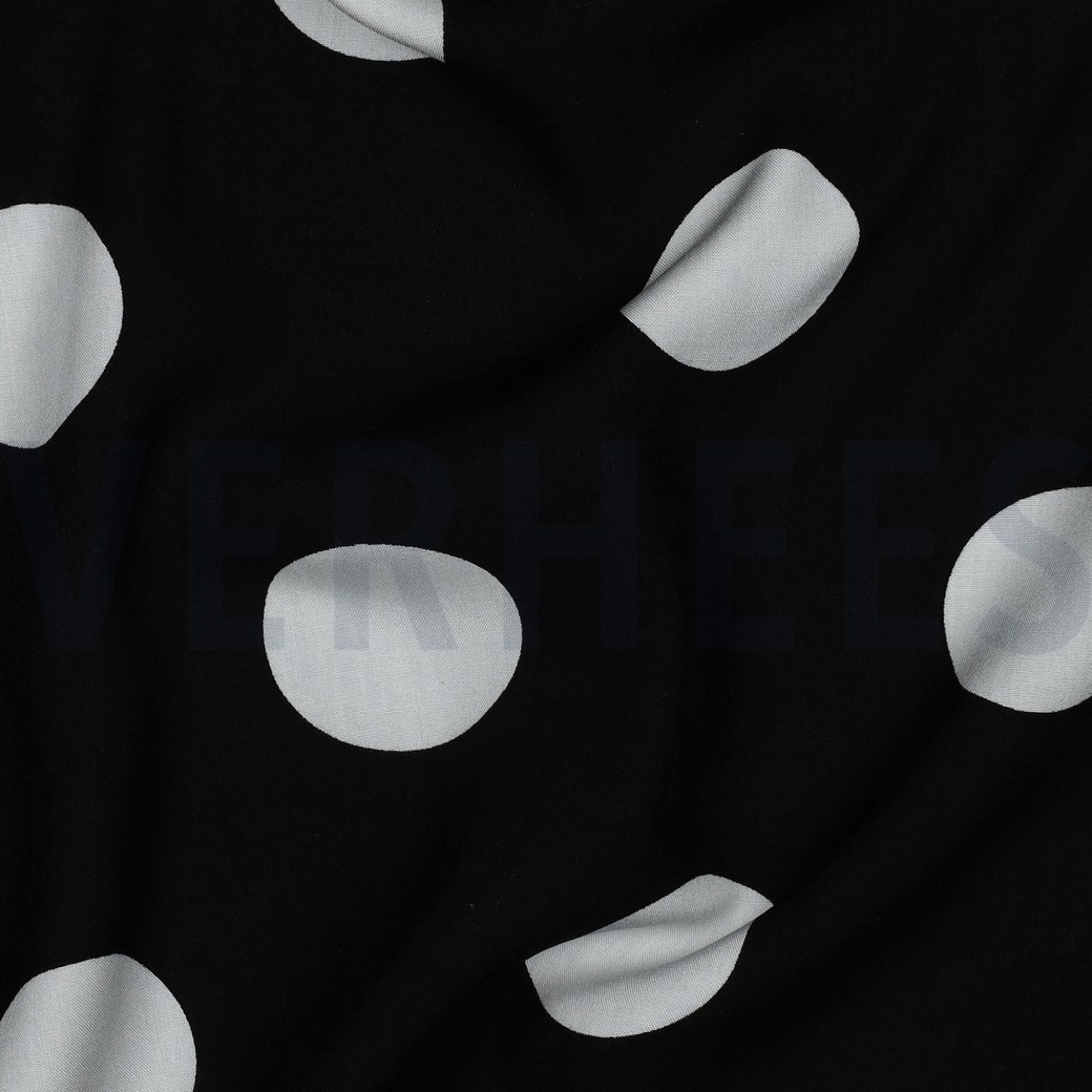 VISCOSE RADIANCE POLKA DOTS ZWART #7