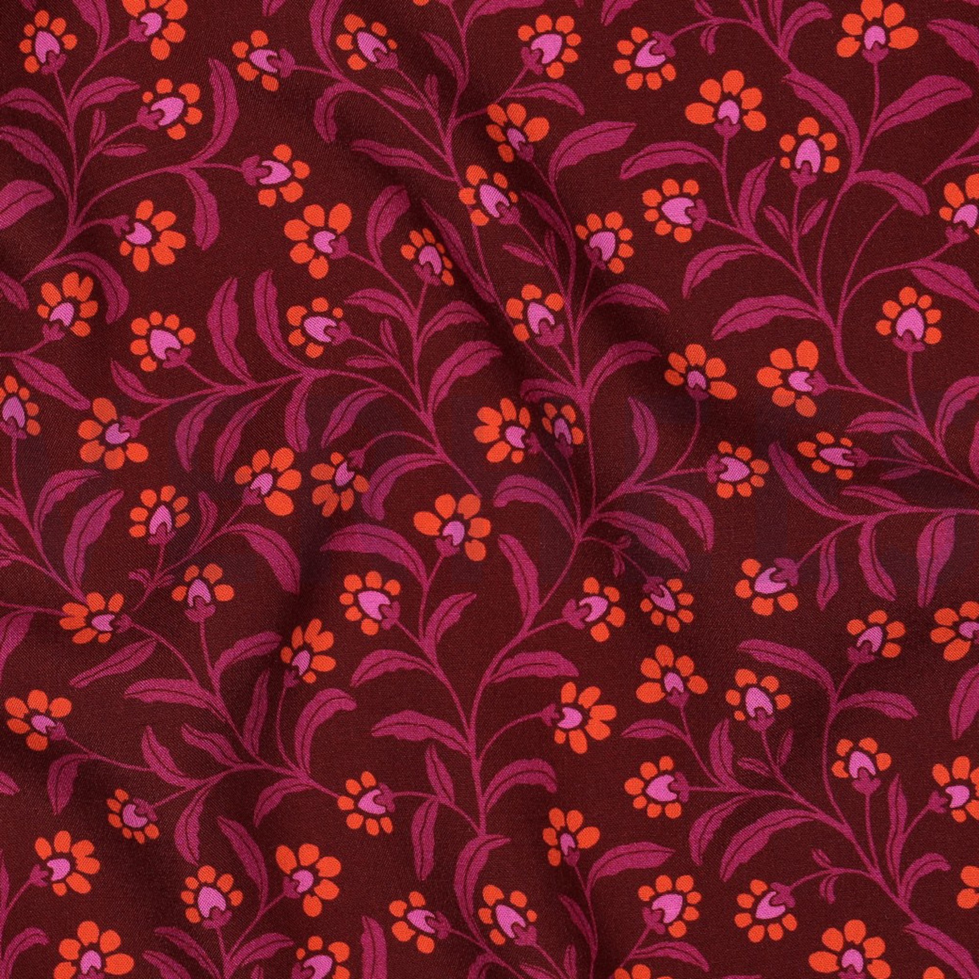VISCOSE RADIANCE FLEURS BORDEAUX (high resolution) #2