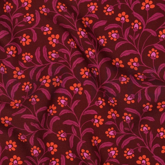 VISCOSE RADIANCE FLEURS BORDEAUX #7