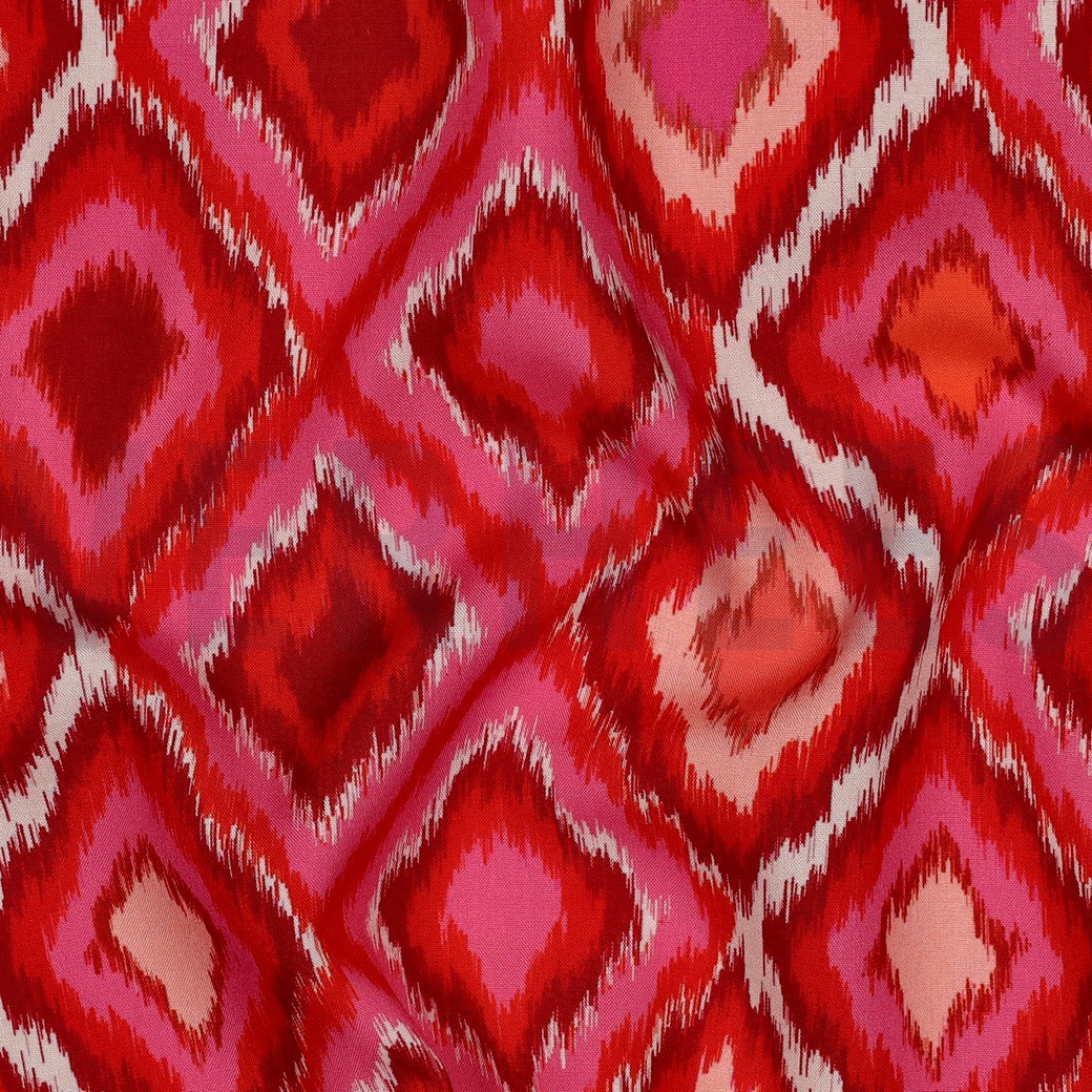 VISKOSE RADIANCE DIGITAL ABSTRAKT ROT #7