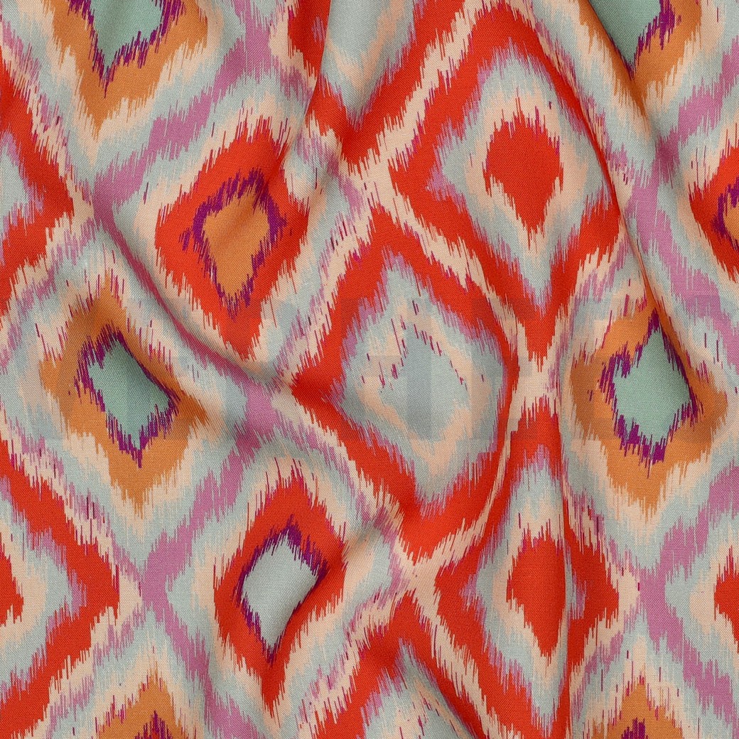 VISCOSE RADIANCE DIGITAL ABSTRACT ORANGE #7