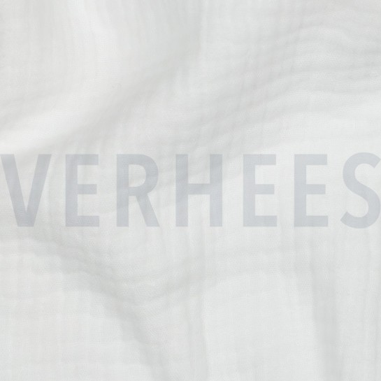 BAUMWOLLE MUSSELIN DREILAGIG GOTS GEBROCHEN WEISS #7