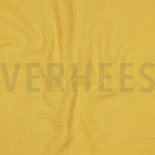 BAUMWOLLE MUSSELIN DREILAGIG GOTS GELB #7