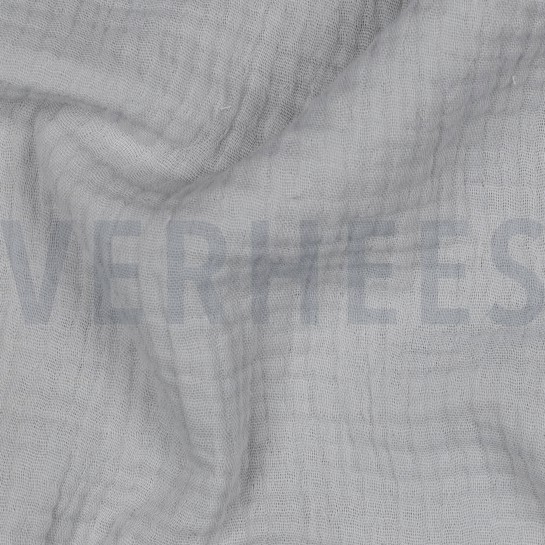 BAUMWOLLE MUSSELIN DREILAGIG GOTS GRAU #7