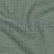 BAUMWOLLE MUSSELIN DREILAGIG GOTS ALTGRÜN (thumbnail) #2