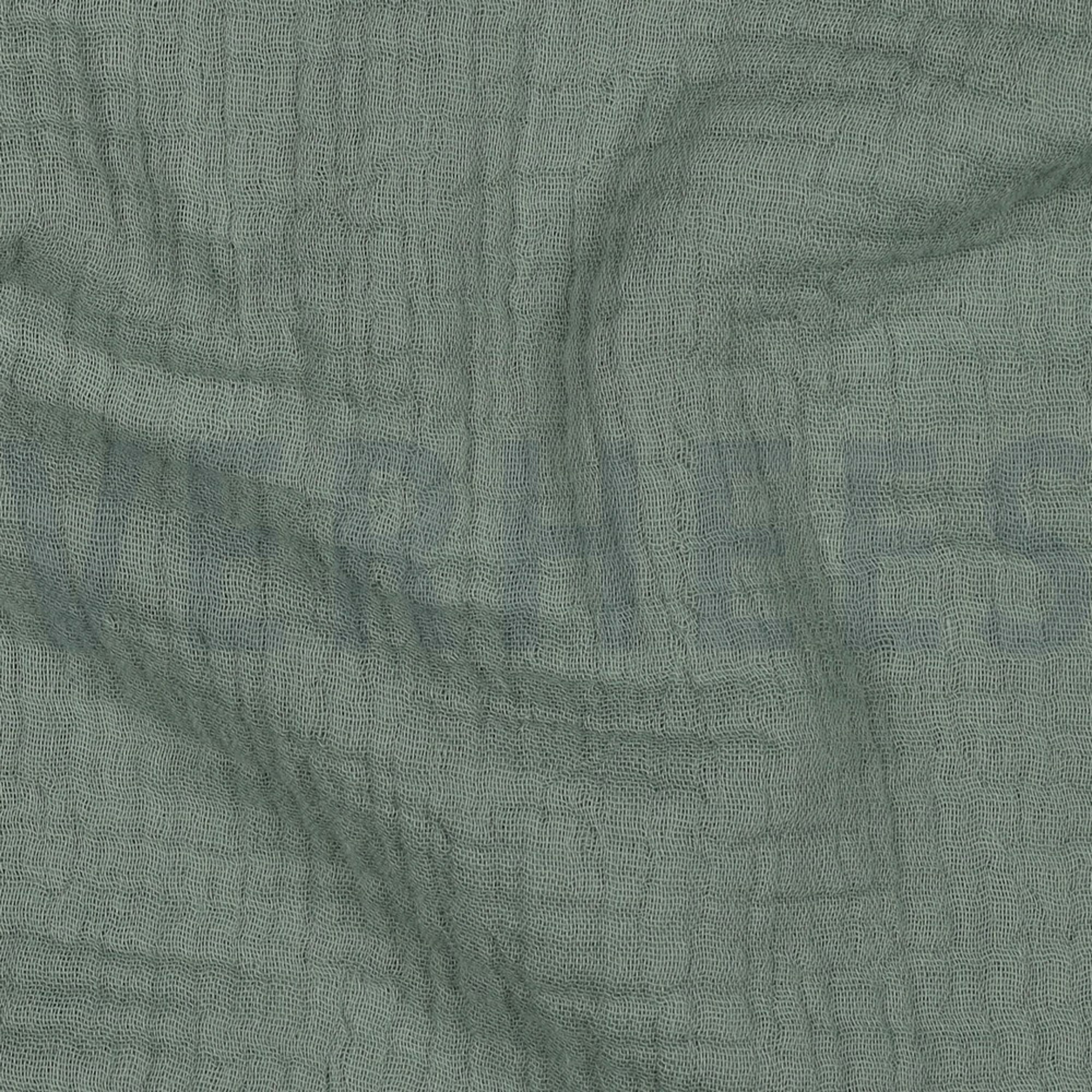 BAUMWOLLE MUSSELIN DREILAGIG GOTS ALTGRÜN (high resolution) #2