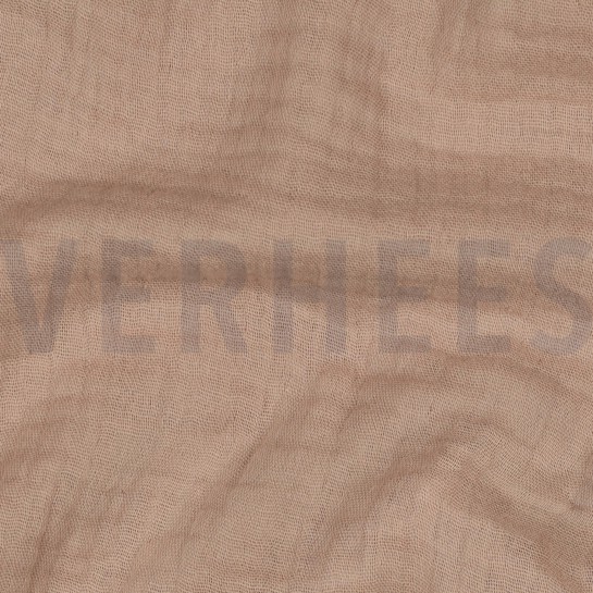 BAUMWOLLE MUSSELIN DREILAGIG GOTS TAUPE #7
