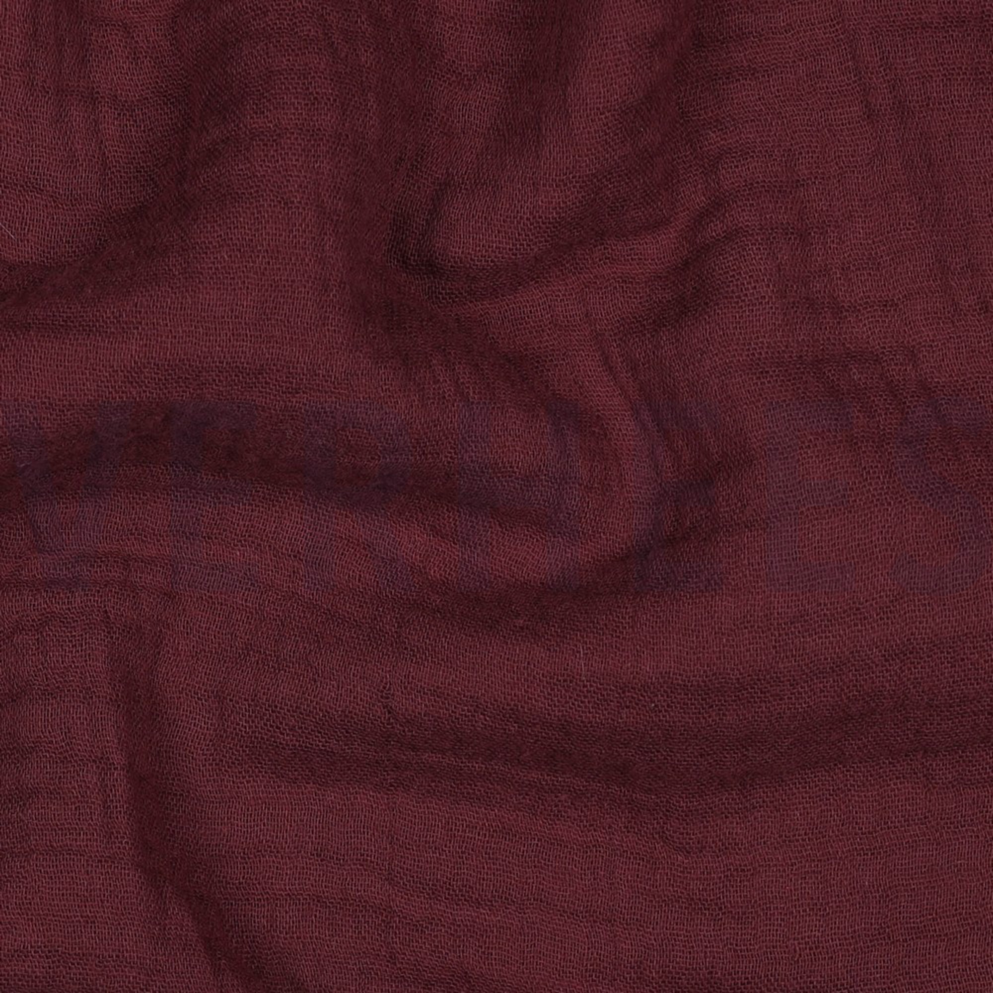 BAUMWOLLE MUSSELIN DREILAGIG GOTS AUBERGINE (high resolution) #2