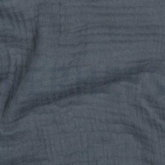 BAUMWOLLE MUSSELIN DREILAGIG GOTS KIEFERGRÜN #7