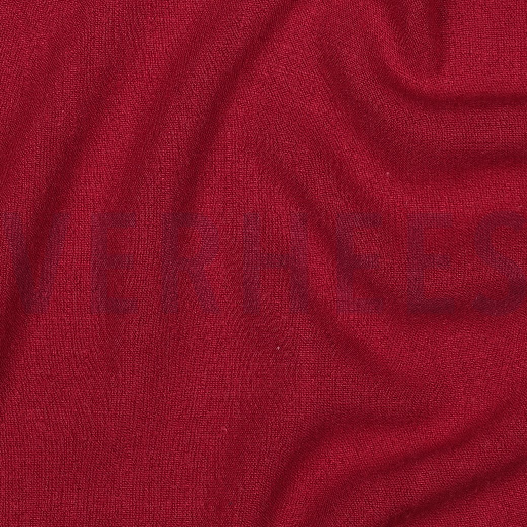 LINNEN VISCOSE GEWASSEN DONKERROOD #7