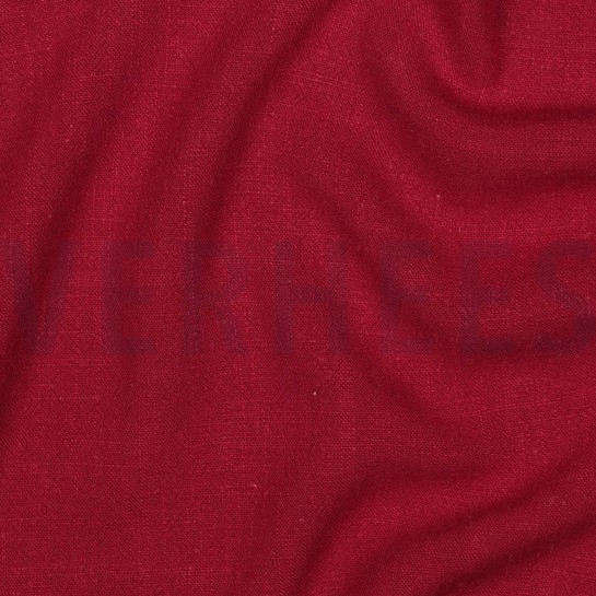 LEINEN VISKOSE GEWASCHEN DUNKELROT #7