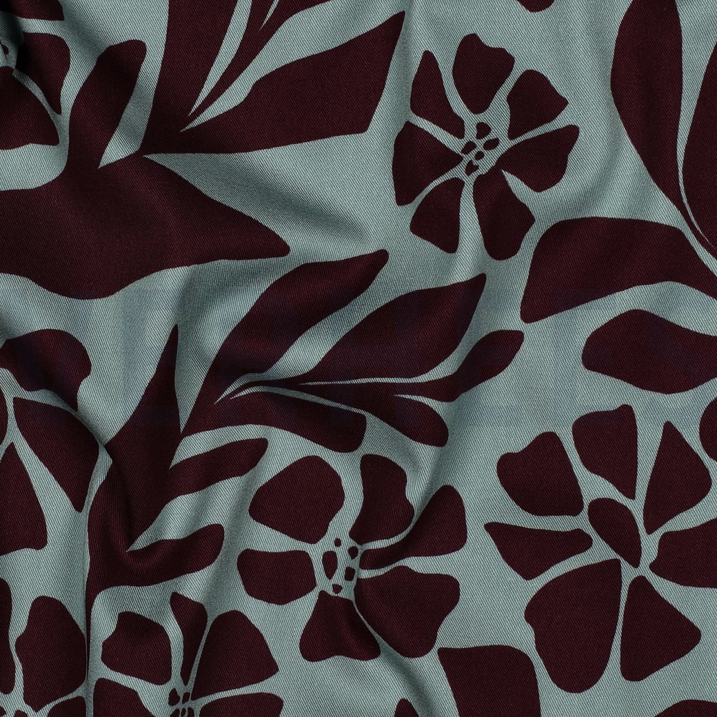 VISCOSE ROSELLA STRETCH BLOEMEN SALIEGROEN #7