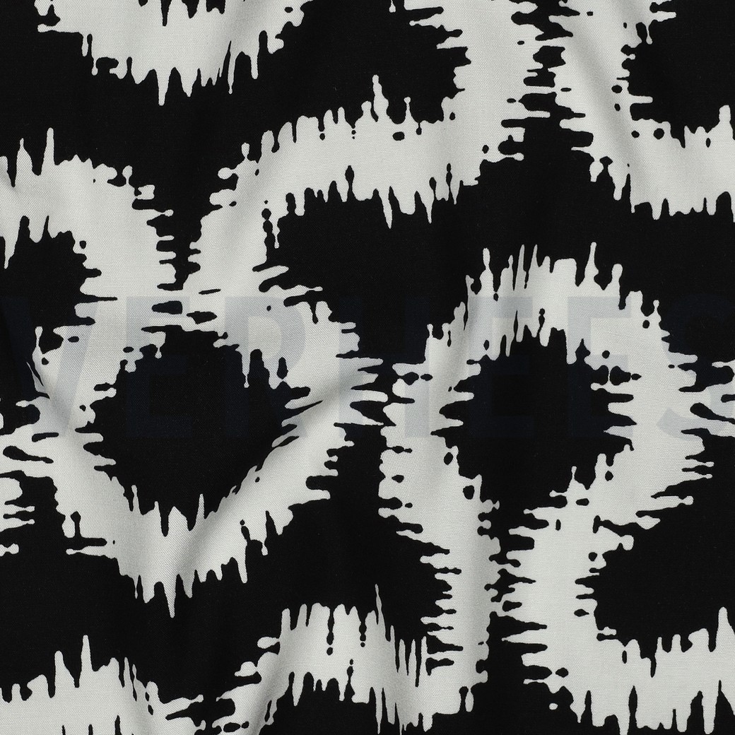 VISKOSE STRETCH ABSTRACT SCHWARZ #7