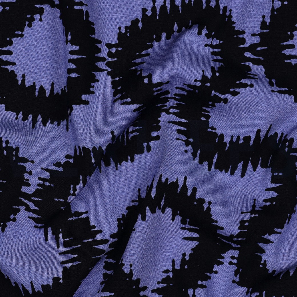 VISCOSE STRETCH ABSTRACT BLUE #7