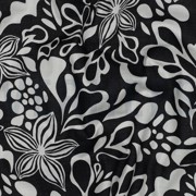 BAUMWOLLE VOILE BLUMEN SCHWARZ (thumbnail) #2