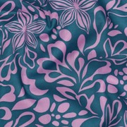 BAUMWOLLE VOILE BLUMEN PETROL (thumbnail) #2