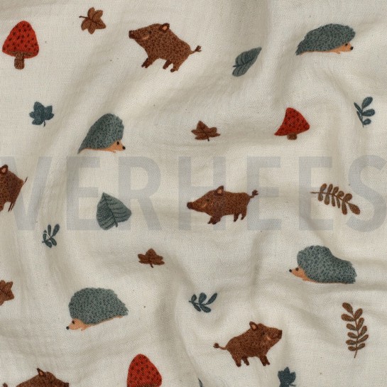 MUSSELIN GOTS NATURAL WALDTIERE NATUR #7