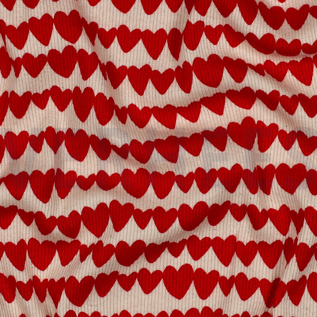 RIB JERSEY GOTS NATURAL HEARTS NATURAL #7