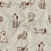 POPLIN GOTS NATURAL DOGS NATURAL (thumbnail) #2