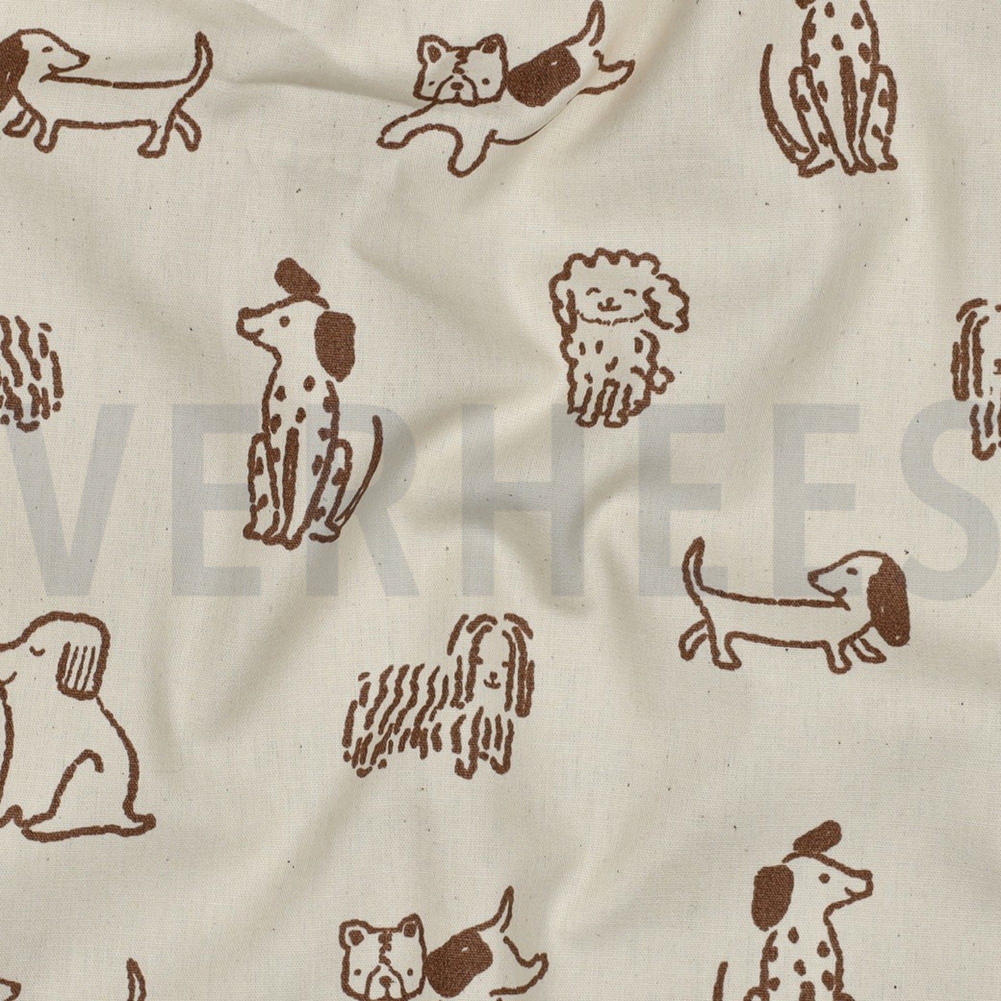 POPLIN GOTS NATURAL DOGS NATURAL (high resolution) #2