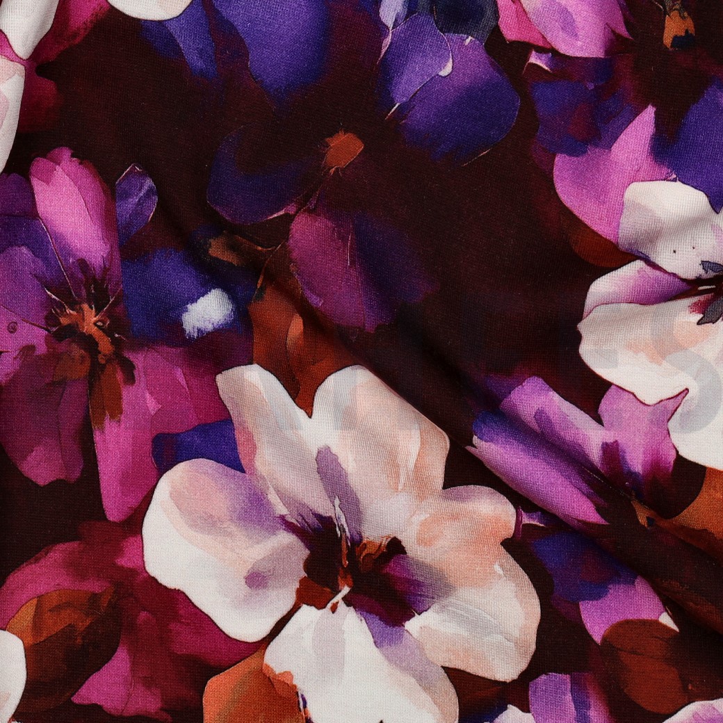 PUNTA DI ROMA DIGITAL FLEURS BORDEAUX #7