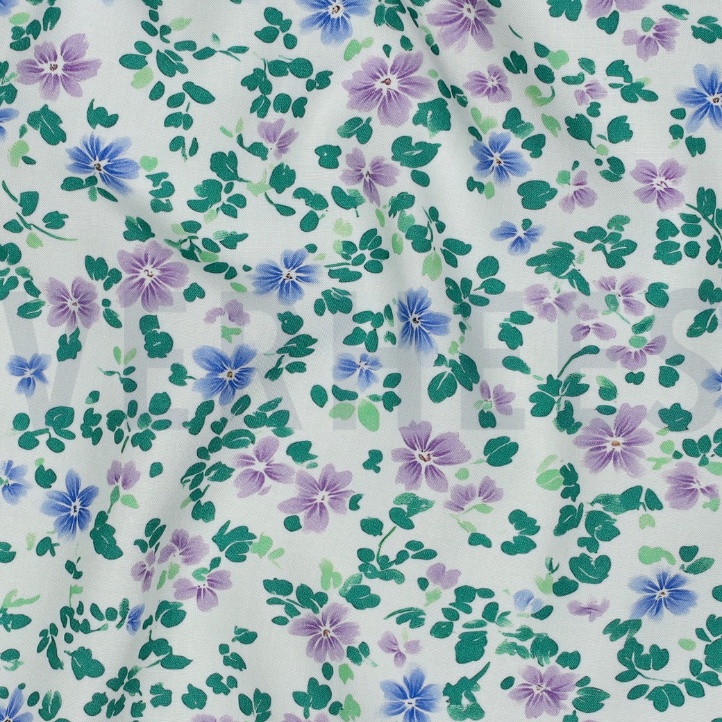 VISCOSE RADIANCE DIGITAAL BLOEMEN WIT #7