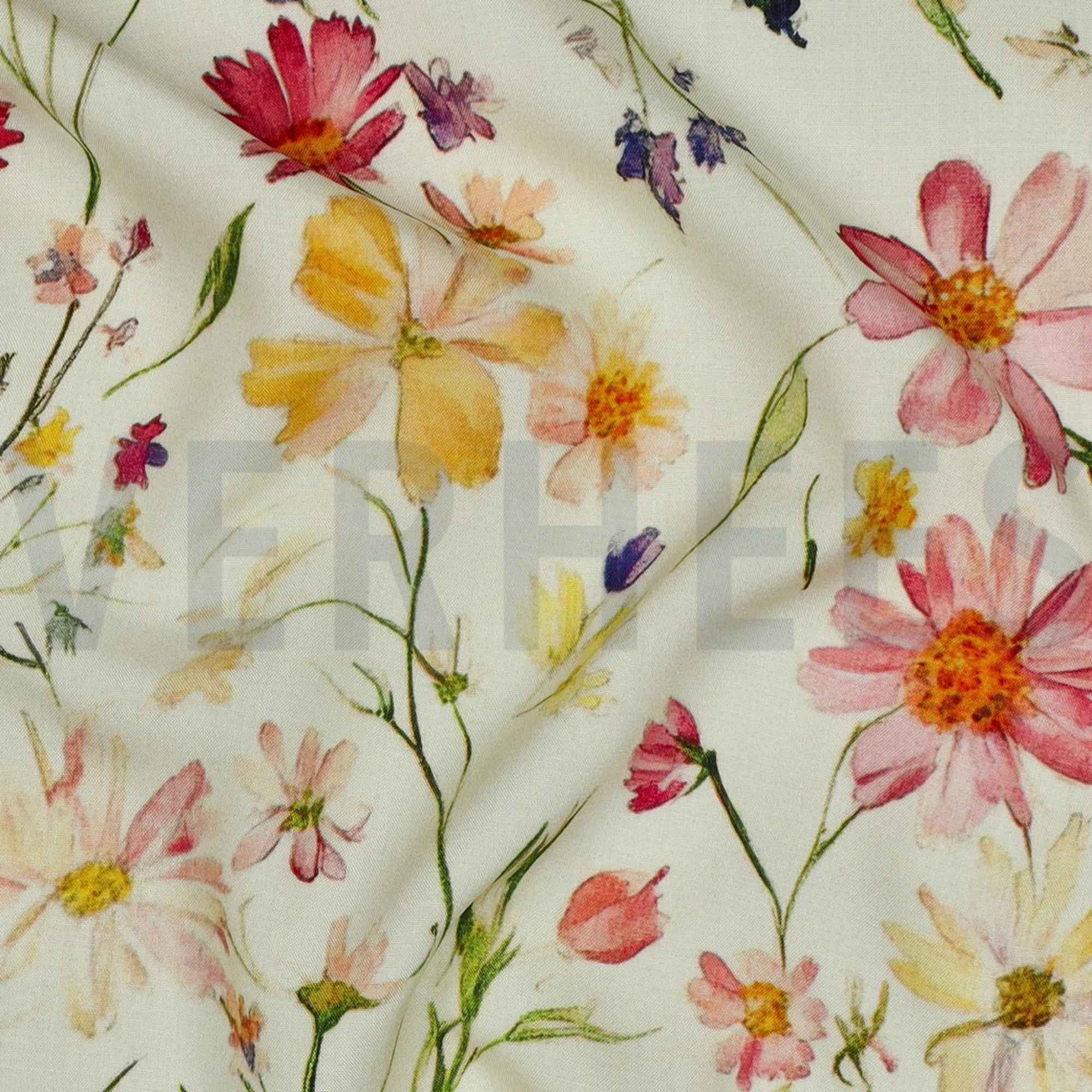 VISKOSE RADIANCE DIGITAL BLUMEN HELLGELB (high resolution) #2