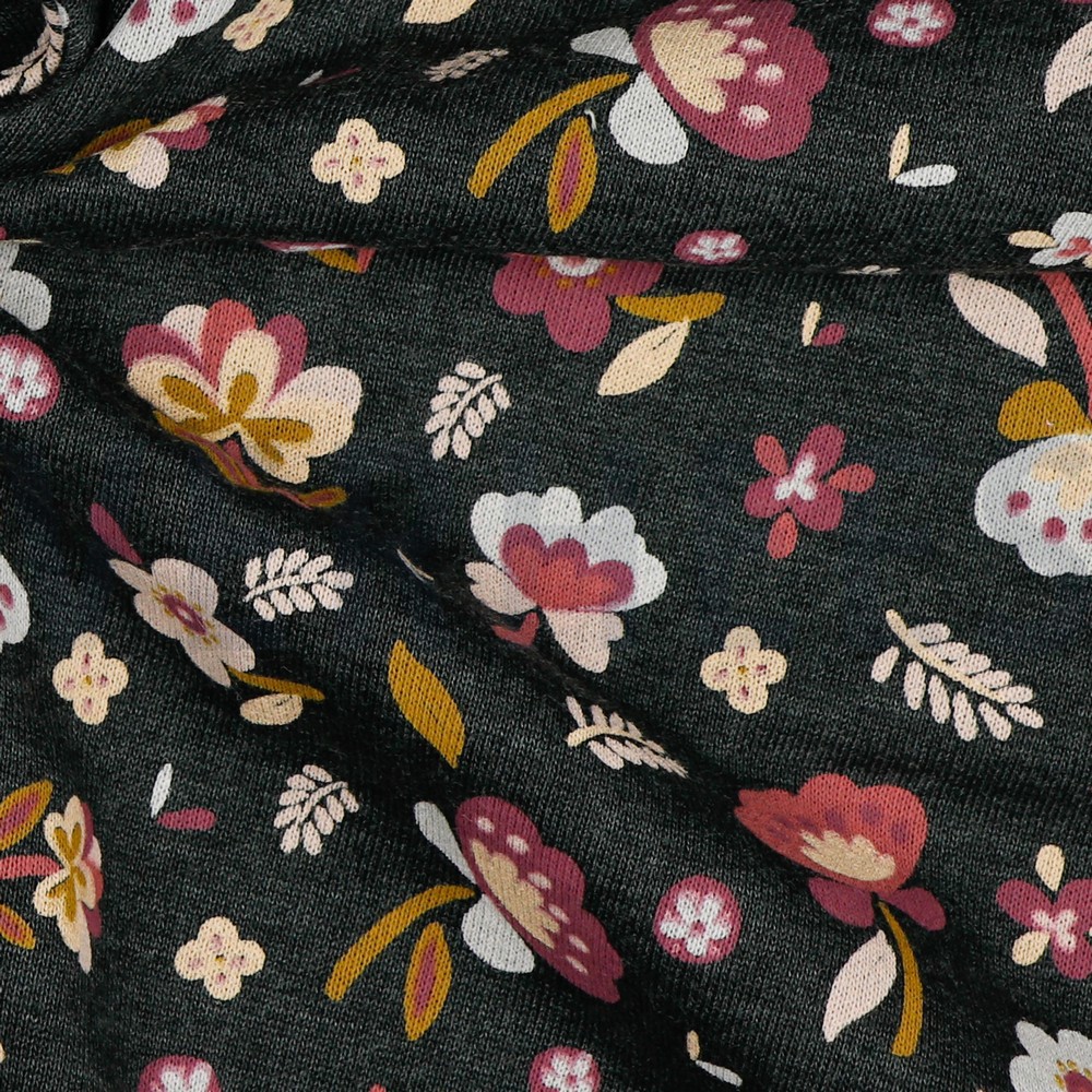 SWEAT BLOEMEN ANTHRACIET GEMÊLEERD #7