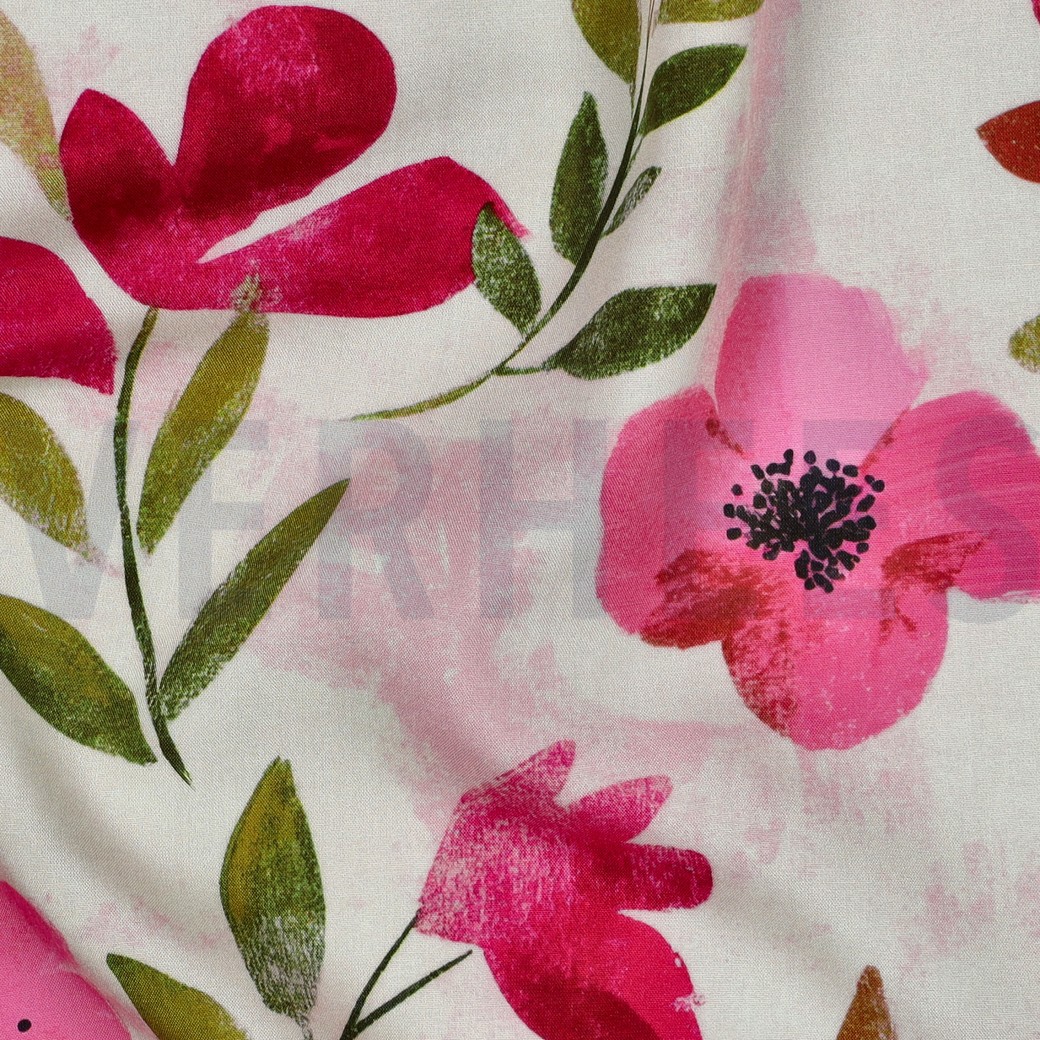VISCOSE RADIANCE DIGITAL FLOWERS PINK #7