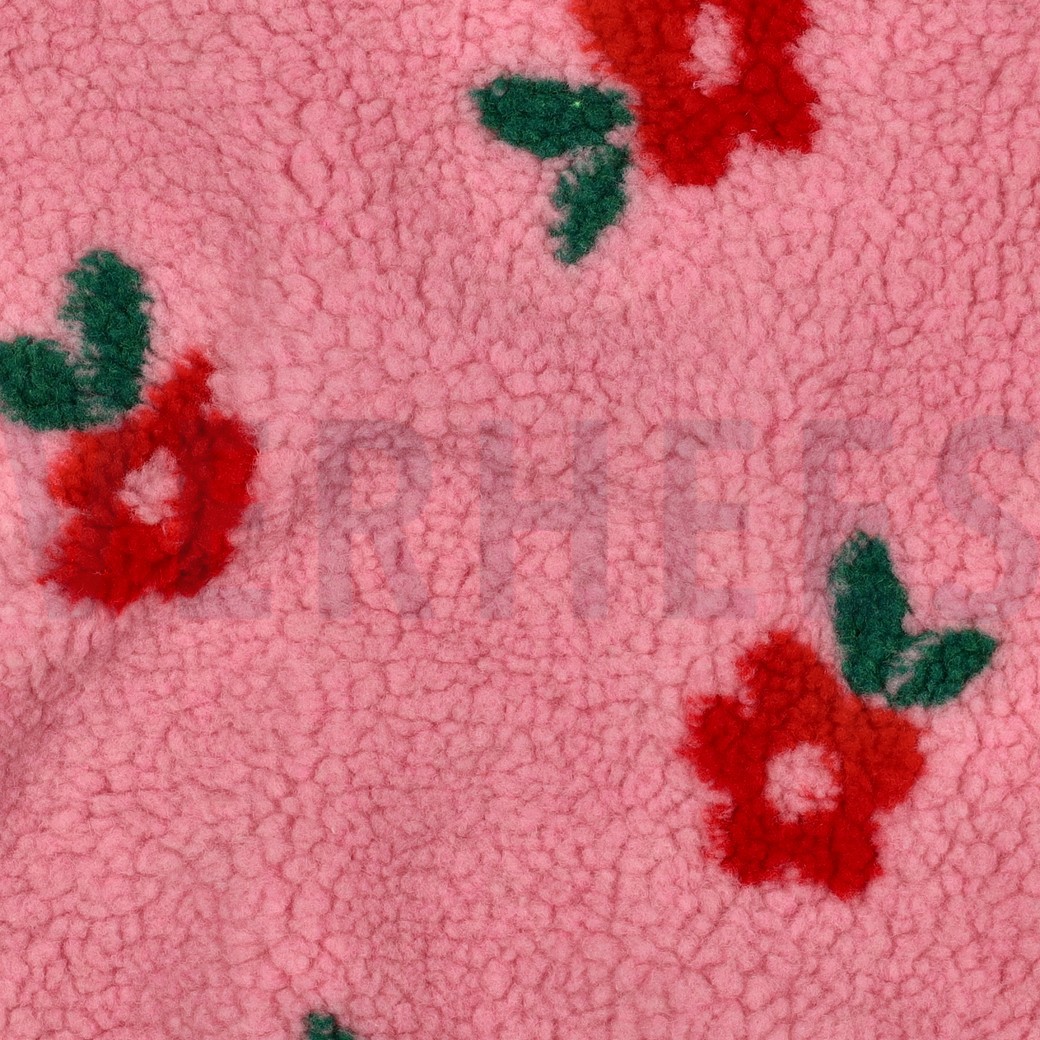 TEDDY JACQUARD BLOEMEN ROZE #7