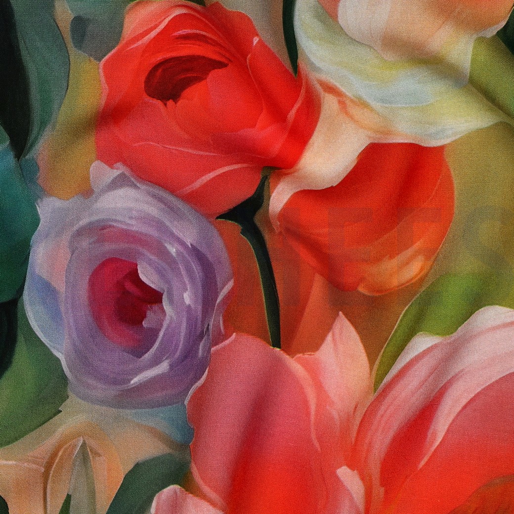 VISCOSE RADIANCE DIGITAAL BLOEMEN MULTI #7