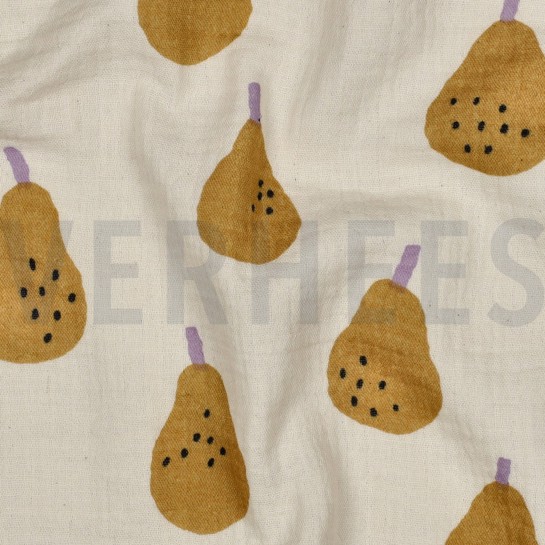 MUSSELIN GOTS BIRNEN JENNIFER BOURON NATUR/OCKER #7