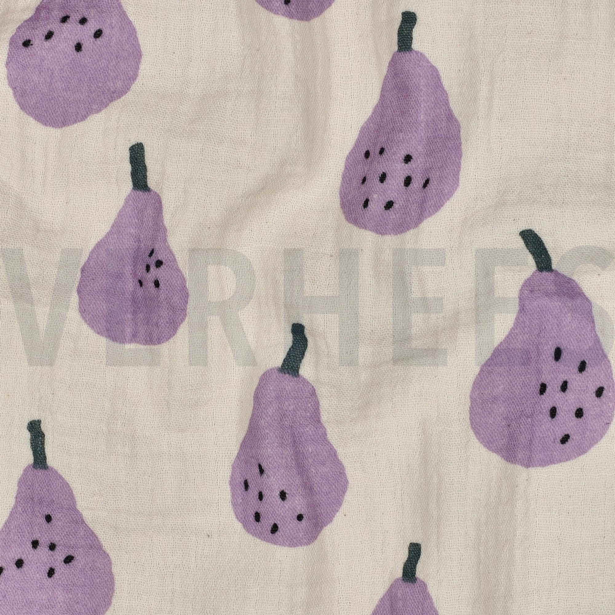 MUSSELIN GOTS BIRNEN JENNIFER BOURON NATUR/LAVENDEL (high resolution) #2