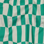 KATOENEN POPLIN GOTS RUITEN JENNIFER BOURON NATUREL/GROEN (thumbnail) #2