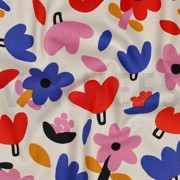 KATOENEN POPLIN GOTS BLOEMEN JENNIFER BOURON NATUREL/BLAUW (thumbnail) #2