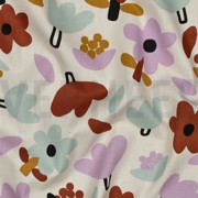 BAUMWOLLE POPELINE GOTS BLUMEN JENNIFER BOURON NATUR/LAVENDEL (thumbnail) #2