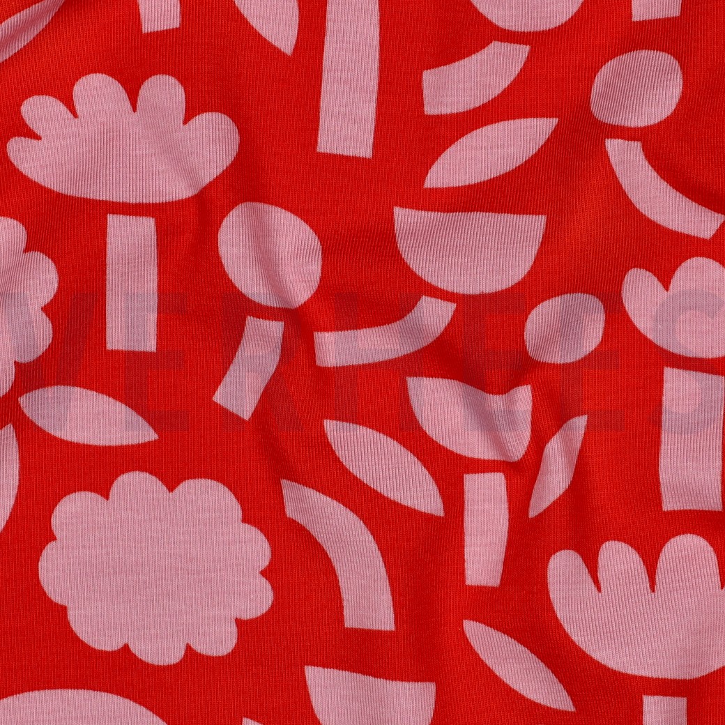 JERSEY GOTS FLEURS JENNIFER BOURON ORANGE #7