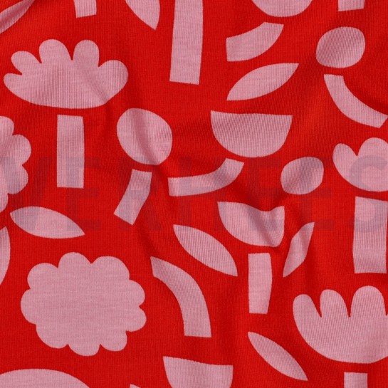 JERSEY GOTS BLUMEN JENNIFER BOURON ORANGE #7