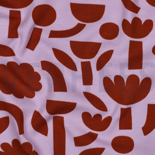 JERSEY GOTS BLUMEN JENNIFER BOURON LAVENDEL #7