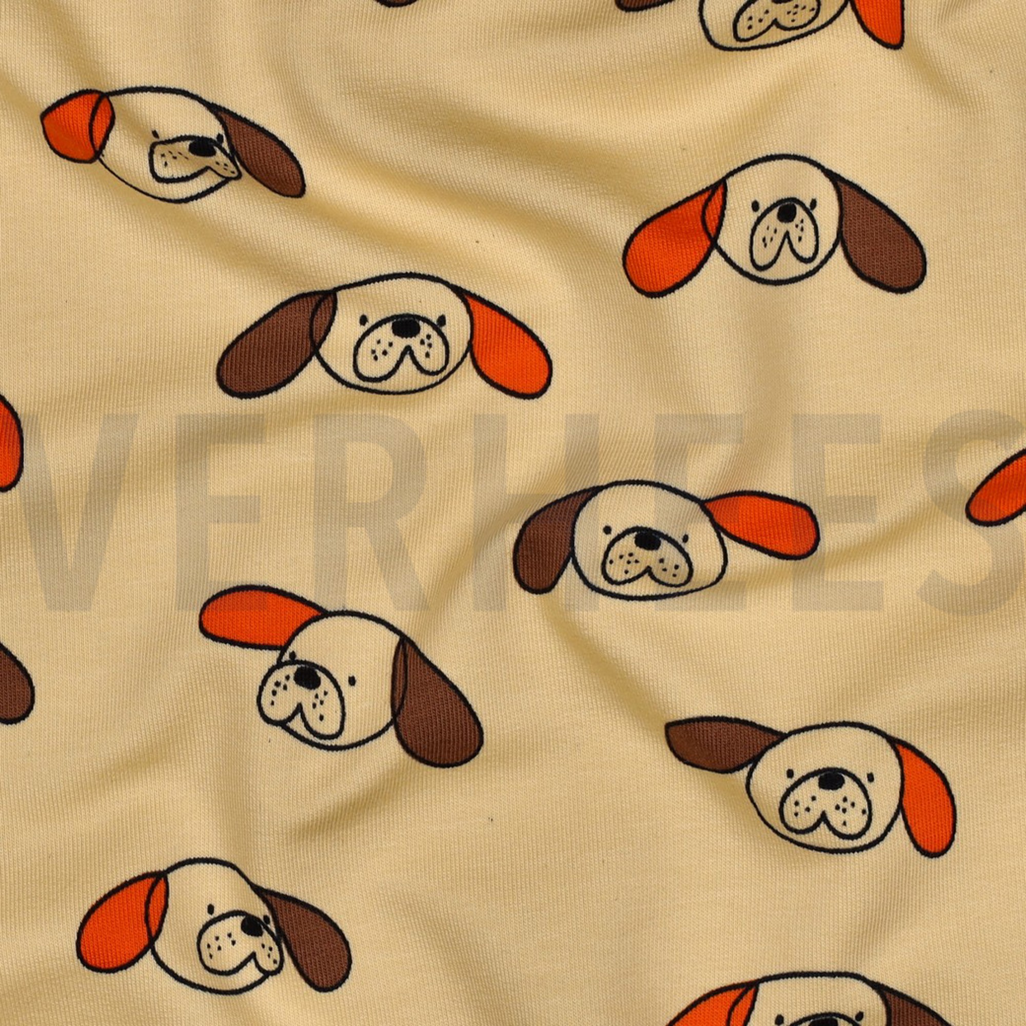 FRENCH TERRY GOTS HUNDE JENNIFER BOURON HELLGELB (high resolution) #2