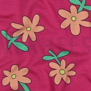 JERSEY GOTS BLUMEN JENNIFER BOURON FUCHSIA (thumbnail) #2