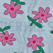 JERSEY GOTS BLUMEN JENNIFER BOURON HELLBLAU (thumbnail) #2