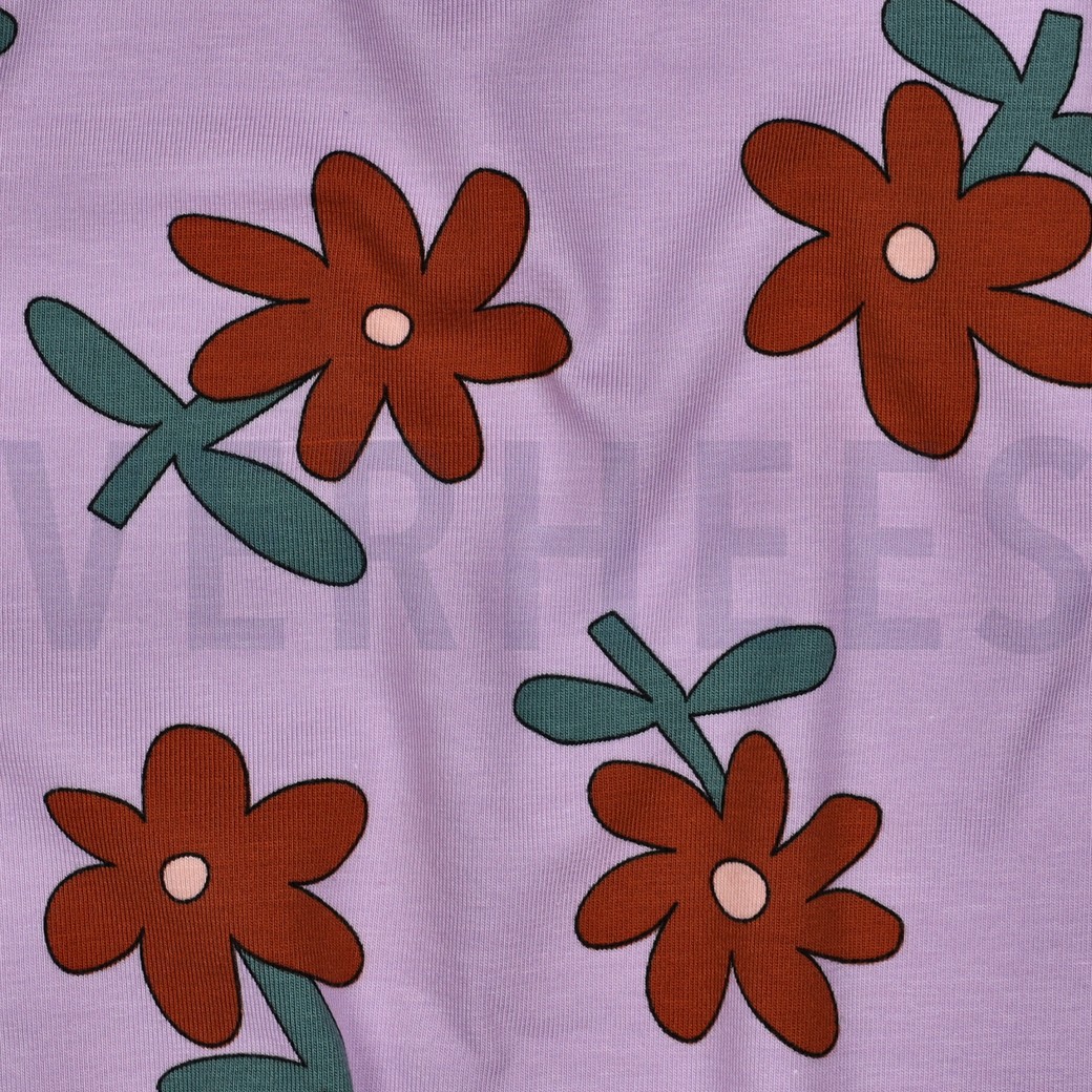 JERSEY GOTS FLEURS JENNIFER BOURON LAVANDE #7