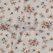 FEIN GEWEBTE BAUMWOLLPOPELINE DIGITAL BLUMEN PFIRSICH (thumbnail) #2