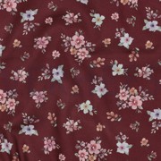 FEIN GEWEBTE BAUMWOLLPOPELINE DIGITAL BLUMEN BORDEAUXROT (thumbnail) #2