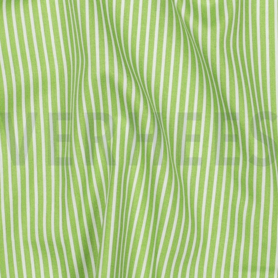 POPLIN STRIPES LIME #7