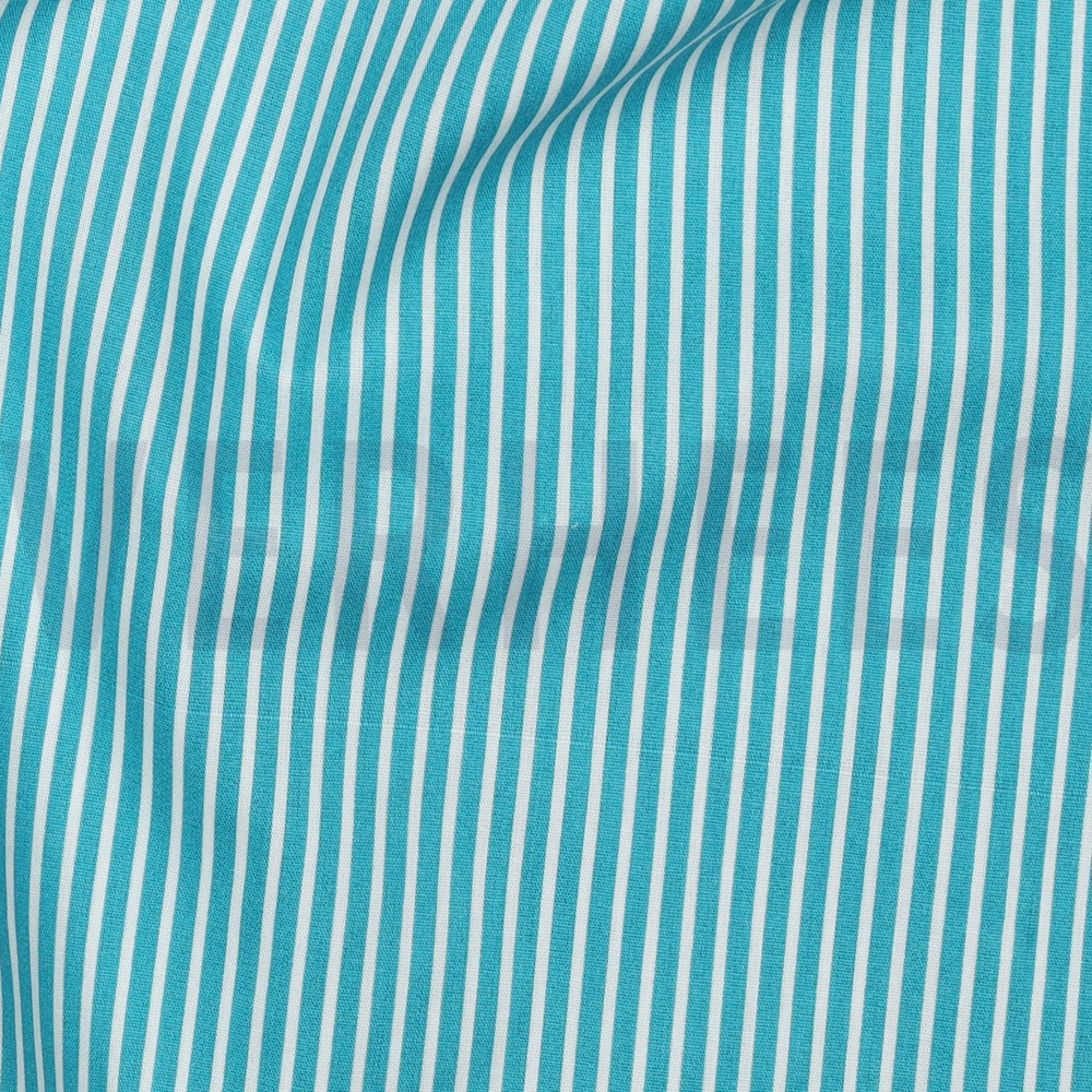 POPLIN STRIPES TURQUOISE #7